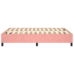 Rám postele s boxspringem růžový 140 x 190 cm samet - obrázek 6