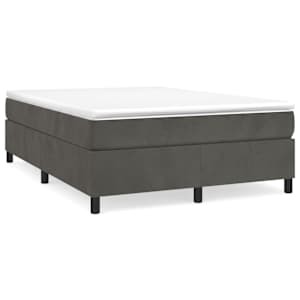 Rám postele s boxspringem tmavě šedá 140 x 200 cm samet - obrázek 2