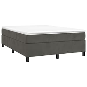 Rám postele s boxspringem tmavě šedá 140 x 200 cm samet - obrázek 3