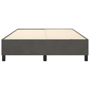 Rám postele s boxspringem tmavě šedá 140 x 200 cm samet - obrázek 5