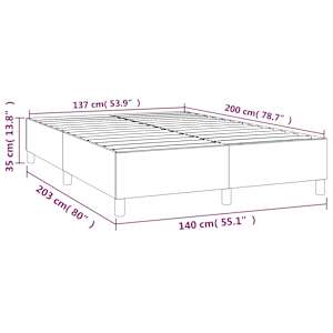 Rám postele s boxspringem tmavě šedá 140 x 200 cm samet - obrázek 9