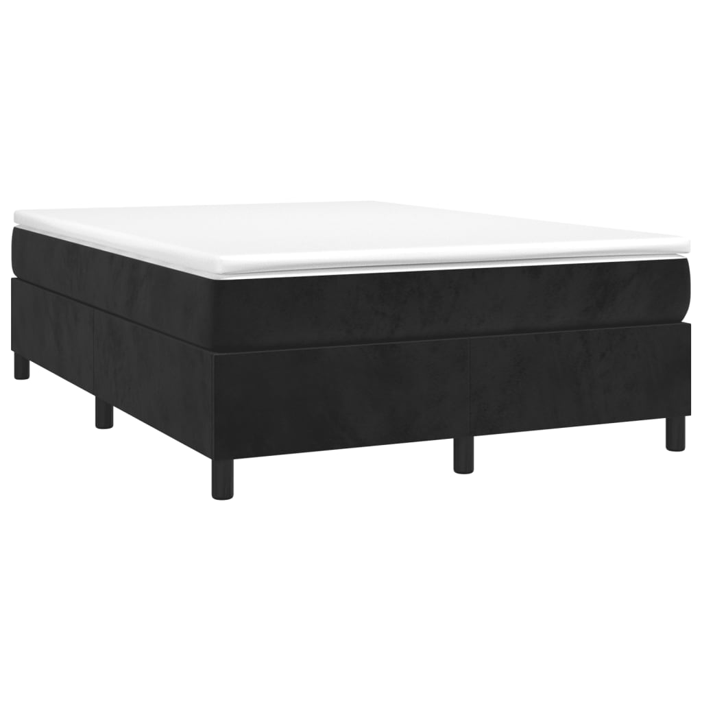 vidaXL Bedframe zonder matras 140x200 cm fluweel zwart afbeelding