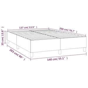 Rám postele s boxspringem černý 140 x 200 cm samet - obrázek 10