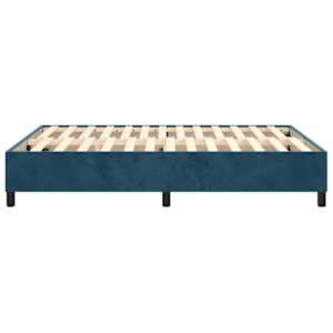 Rám postele s boxspringem tmavě modrý 140x200 cm samet - obrázek 6