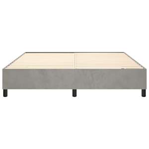 Rám postele s boxspringem světle šedý 160 x 200 cm samet - obrázek 5