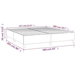 Rám postele s boxspringem světle šedý 160 x 200 cm samet - obrázek 9