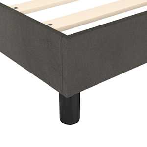 Rám postele s boxspringem tmavě šedý 160 x 200 cm samet - obrázek 7