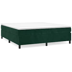 Rám postele s boxspringem tmavě zelená 160 x 200 cm samet - obrázek 2