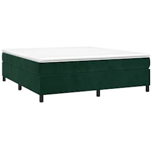 Rám postele s boxspringem tmavě zelená 160 x 200 cm samet - obrázek 3