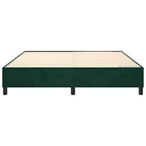 Rám postele s boxspringem tmavě zelená 160 x 200 cm samet - obrázek 5