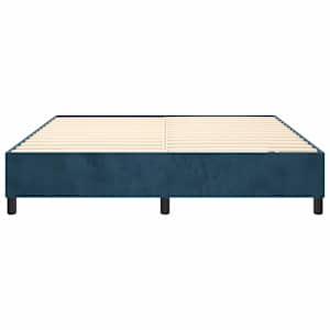 Rám postele s boxspringem tmavě modrý 160x200 cm samet - obrázek 5