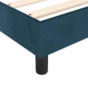 Rám postele s boxspringem tmavě modrý 160x200 cm samet - obrázek 7