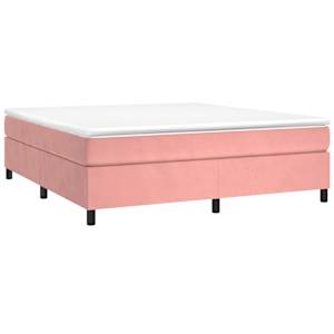 Rám postele s boxspringem růžový 160 x 200 cm samet - obrázek 3