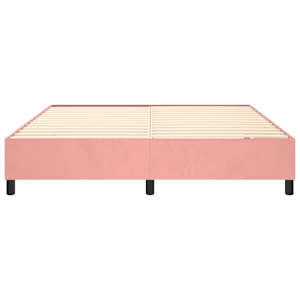 Rám postele s boxspringem růžový 160 x 200 cm samet - obrázek 5