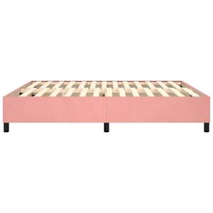 Rám postele s boxspringem růžový 160 x 200 cm samet - obrázek 6