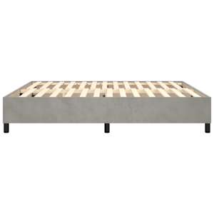 Rám postele s boxspringem světle šedý 180 x 200 cm samet - obrázek 6