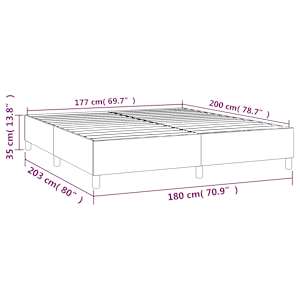 Rám postele s boxspringem světle šedý 180 x 200 cm samet - obrázek 9