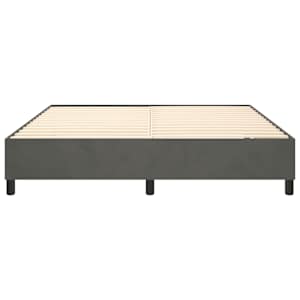 Rám postele s boxspringem tmavě šedý 180 x 200 cm samet - obrázek 5
