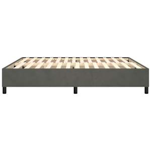 Rám postele s boxspringem tmavě šedý 180 x 200 cm samet - obrázek 6