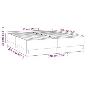 Rám postele s boxspringem tmavě šedý 180 x 200 cm samet - obrázek 9