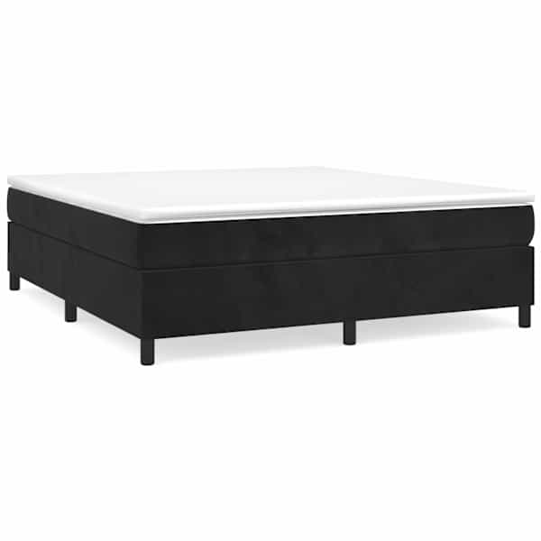 vidaXL vedrumadratsi voodiraam, must, 180x200 cm, samet