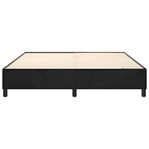 Rám postele s boxspringem černý 180 x 200 cm samet - obrázek 5
