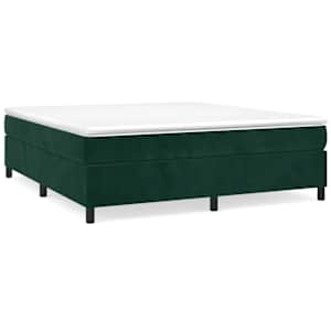 Rám postele s boxspringem tmavě zelená 180 x 200 cm samet - obrázek 2