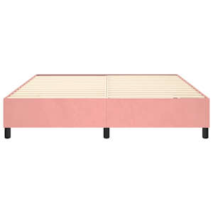 Rám postele s boxspringem růžový 180 x 200 cm samet - obrázek 5