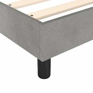 Rám postele s boxspringem světle šedý 200 x 200 cm samet - obrázek 7