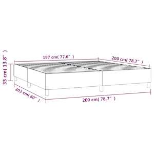 Rám postele s boxspringem světle šedý 200 x 200 cm samet - obrázek 9