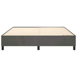 Rám postele s boxspringem tmavě šedý 200 x 200 cm samet - obrázek 5