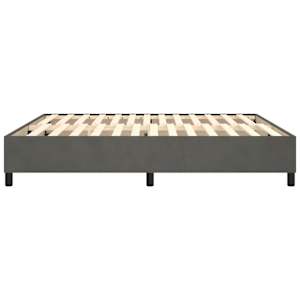 Rám postele s boxspringem tmavě šedý 200 x 200 cm samet - obrázek 6