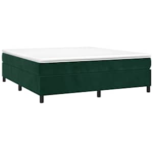 Rám postele s boxspringem tmavě zelená 200 x 200 cm samet - obrázek 3