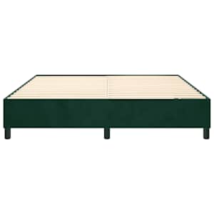 Rám postele s boxspringem tmavě zelená 200 x 200 cm samet - obrázek 5