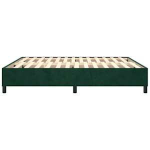 Rám postele s boxspringem tmavě zelená 200 x 200 cm samet - obrázek 6