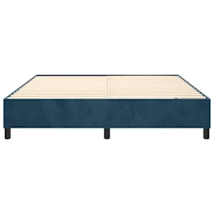 Rám postele s boxspringem tmavě modrý 200x200 cm samet - obrázek 5