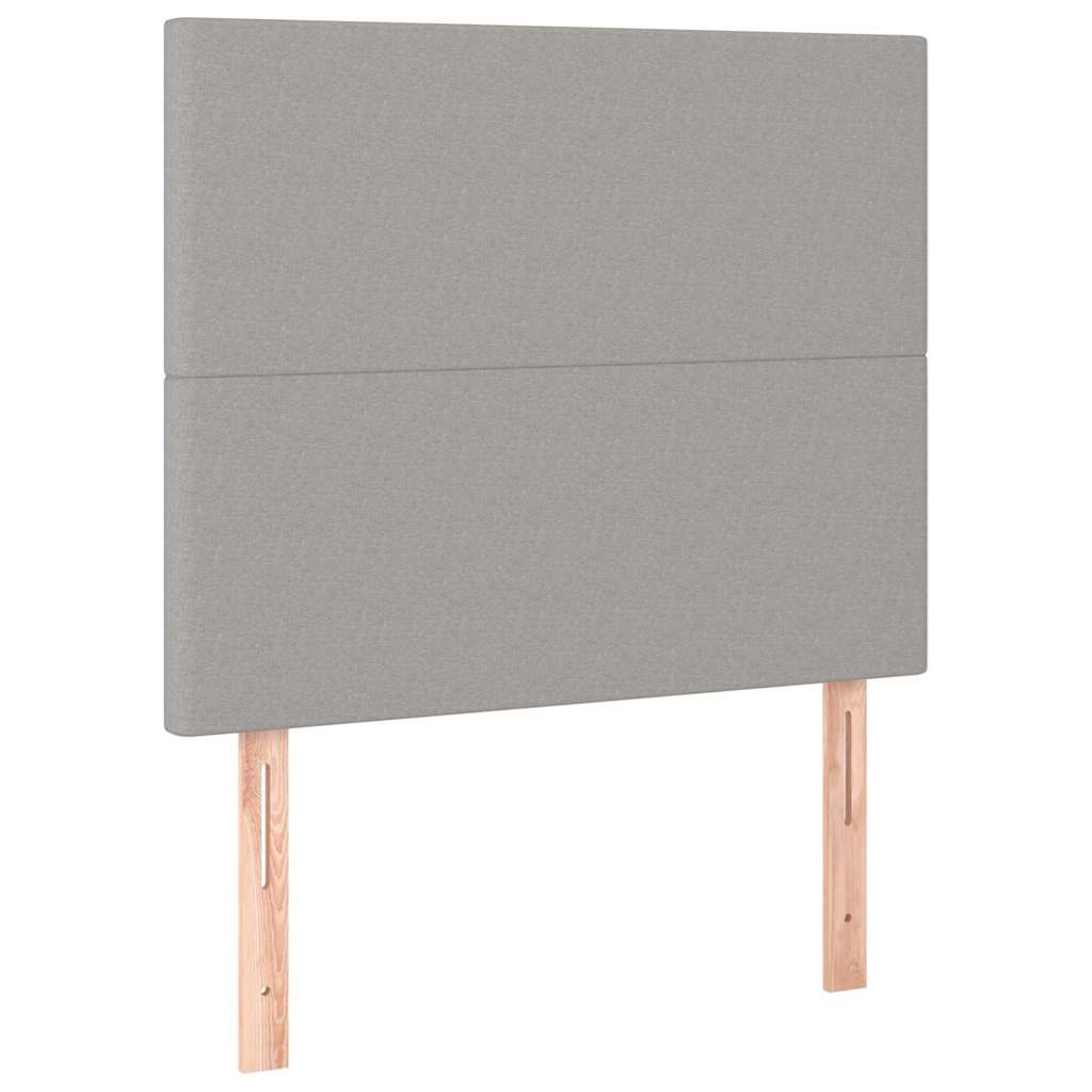 vidaXL Čelo postele světle šedé 80x5x118/128 cm látkové