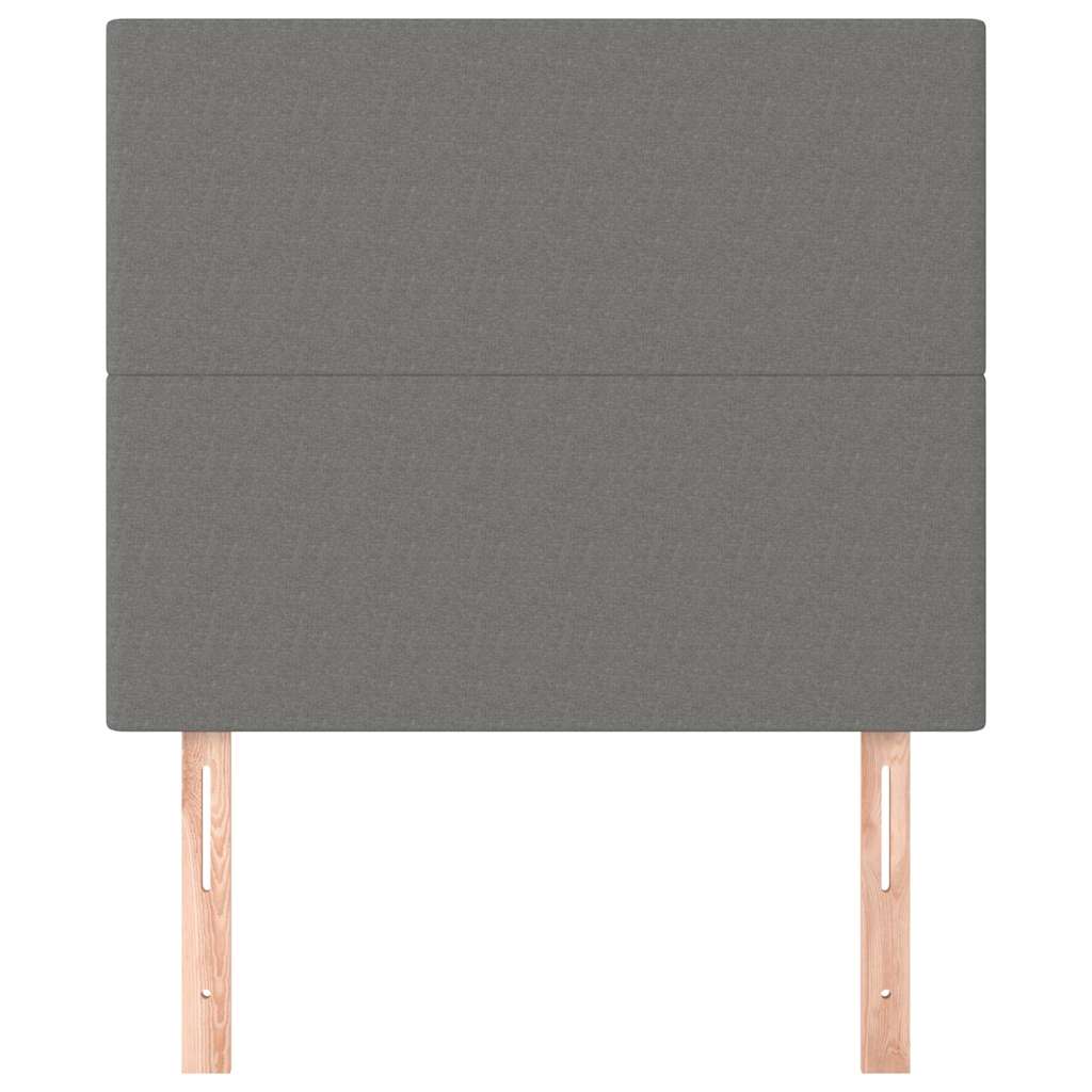vidaXL Hoofdbord donkergrijs 80x5x118/128 cm Stof grijs, foto 2