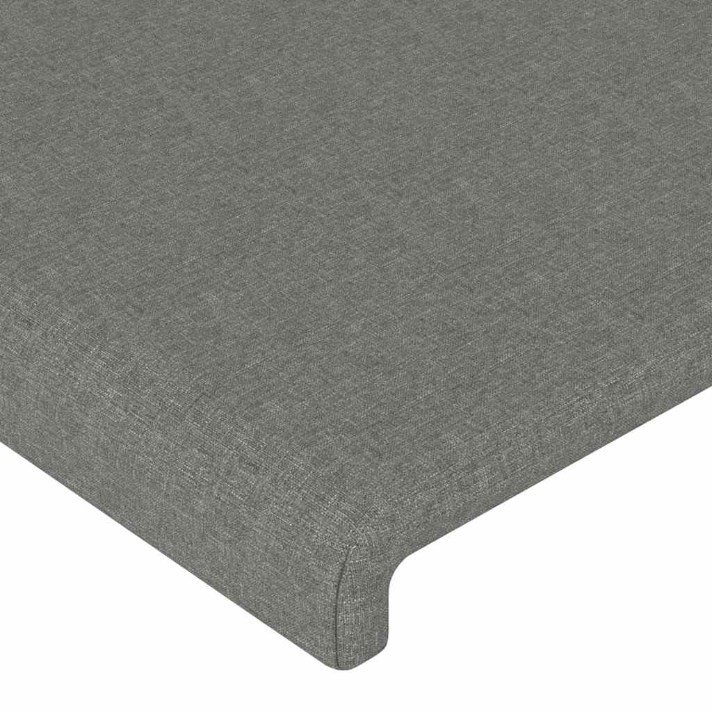 vidaXL Hoofdbord donkergrijs 80x5x118/128 cm Stof grijs, foto 4