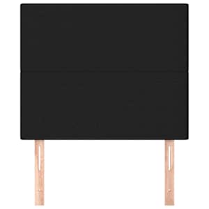 Čelo postele černé 80x5x118/128 cm látkové - obrázek 3