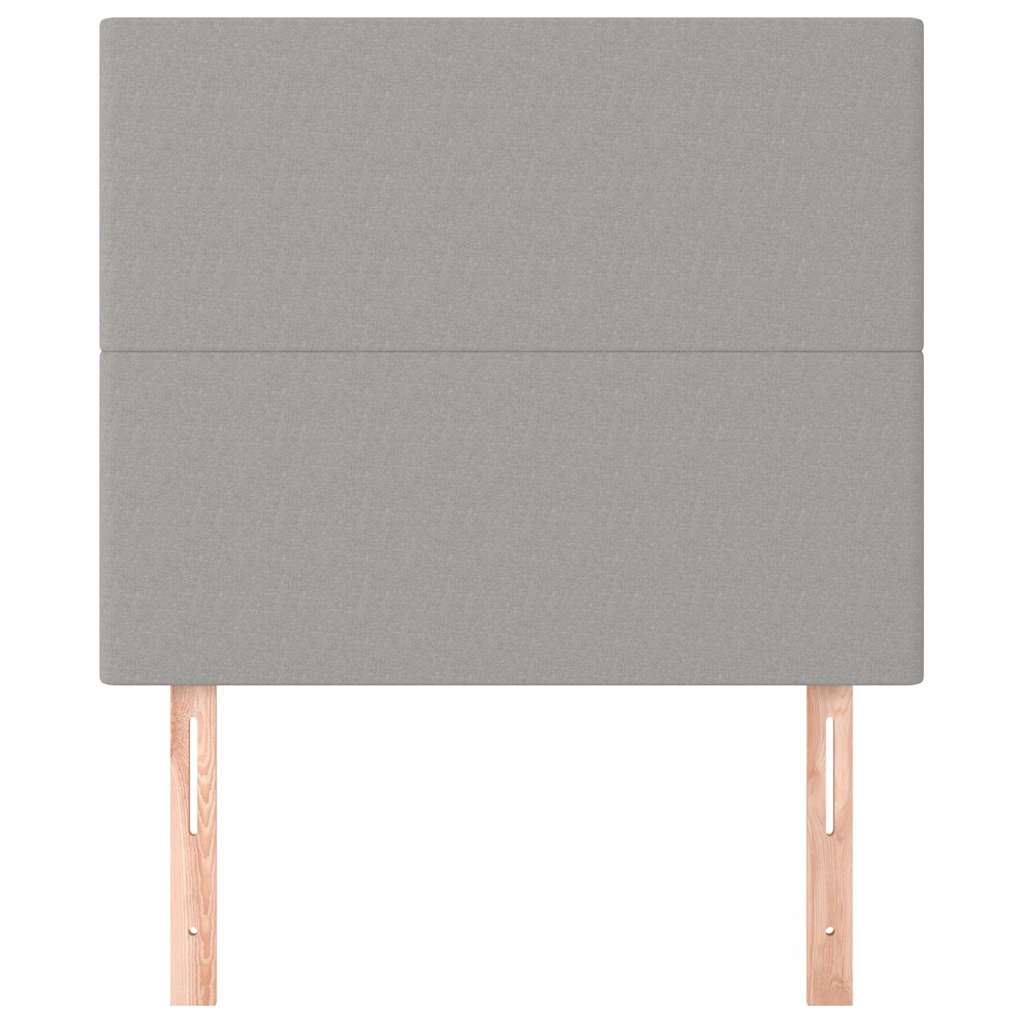 vidaXL Hoofdbord lichtgrijs 90x5x118/128 cm stof grijs, foto 2