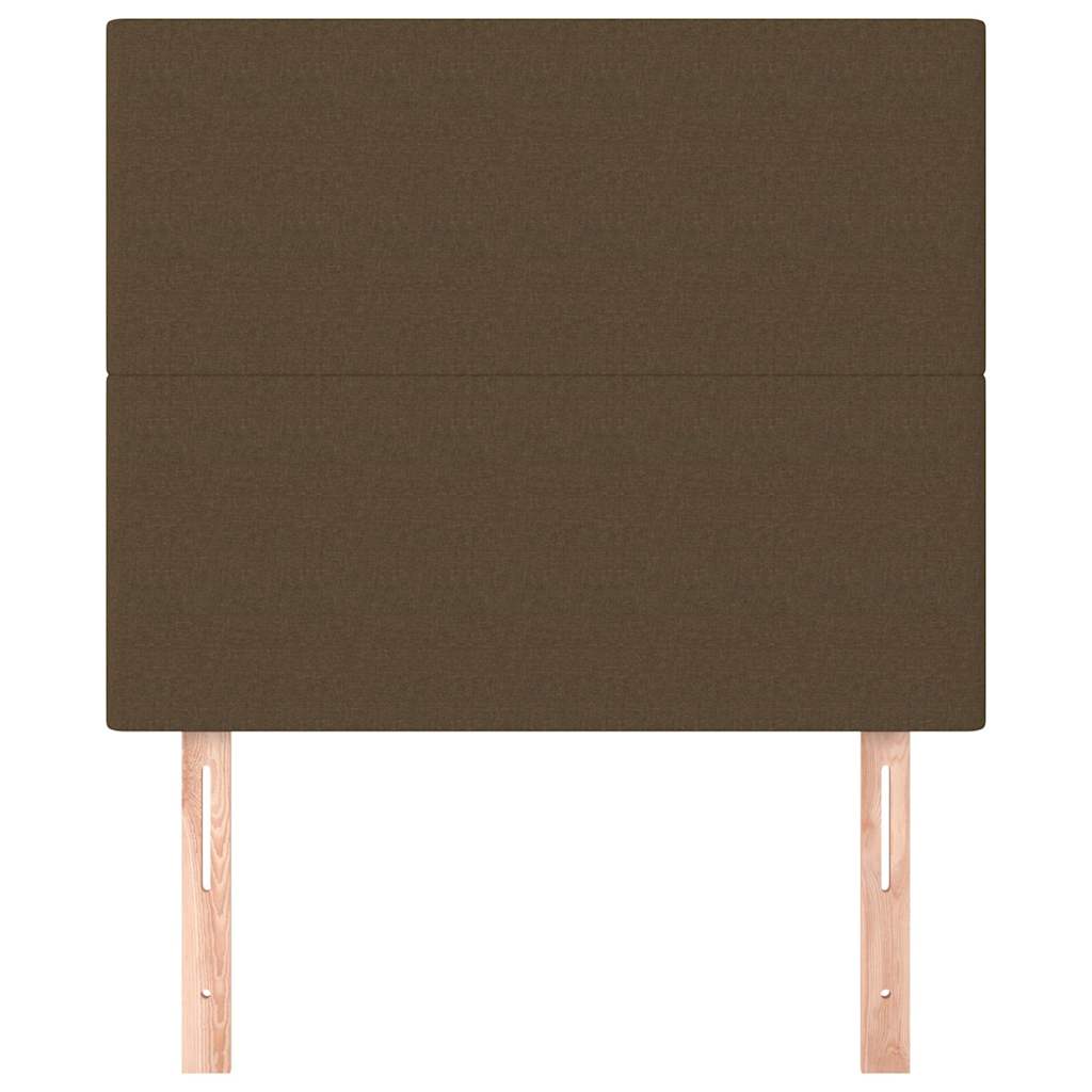 vidaXL Hoofdbord donkerbruin 90x5x118/128 cm Stof bruin, foto 2