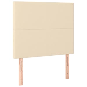 Čelo postele krémové 90x5x118/128 cm látkové - obrázek 2