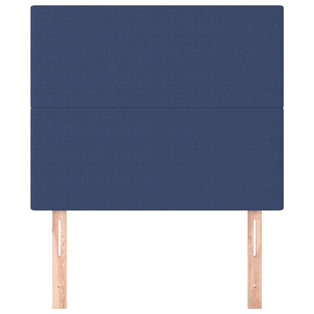 vidaXL Hoofdbord blauw 90x5x118/128 cm stof, foto 2