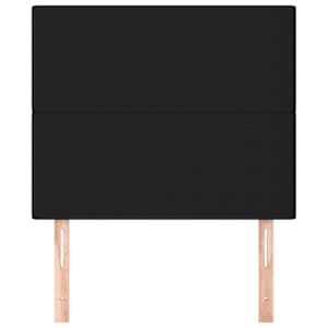 Čelo postele černé 100x5x118/128 cm látkové - obrázek 3