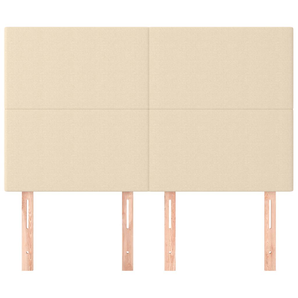vidaXL Hoofdbord crème 144x5x118/128 cm stof, foto 2