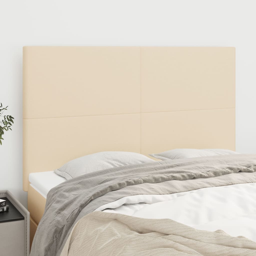 vidaXL Kopfteile 4 Stk. Creme 72x5x78/88 cm Stoff