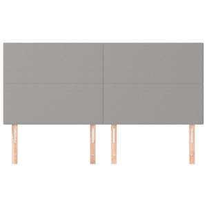 Čelo postele světle šedé 160x5x118/128 cm látkové - obrázek 3