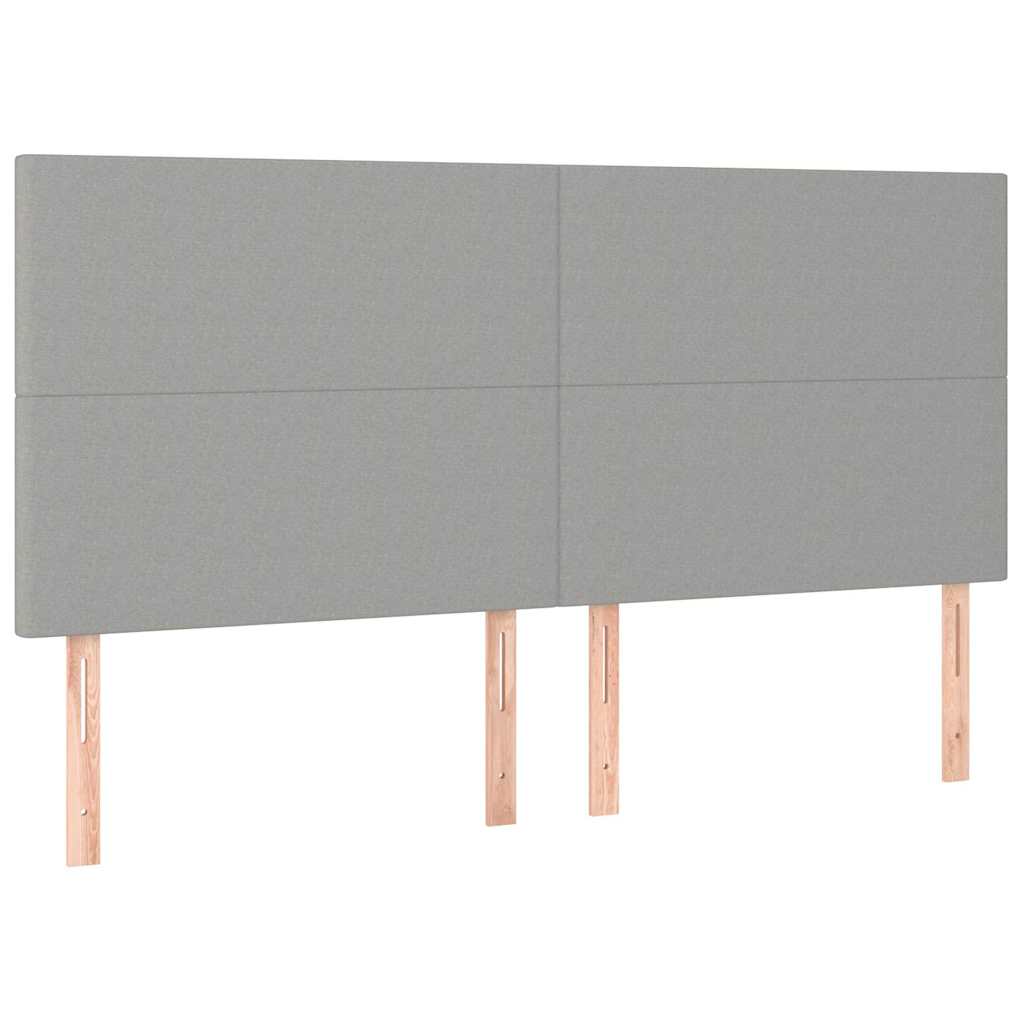vidaXL Čelo postele světle šedé 180x5x118/128 cm látkové