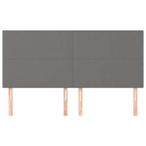Čelo postele tmavě šedé 180x5x118/128 cm látkové - obrázek 3